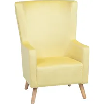 Beliani Ohrensessel ONEIDA Samtstoff 75 x 95 x 80 cm Gelb