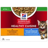 Hill's Science Plan Healthy Cuisine Kitten Ragout mit Huhn & Seefisch - Sparpaket: x 80 g