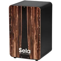 Sela SE 089 CaSela Black Dark Nut Snare Cajon - Hard Splash Spielfläche, spielfertig aufgebaut