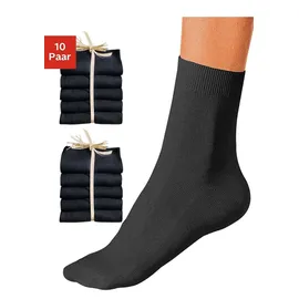 GO IN Basicsocken 10er Pack Schwarz 39-42