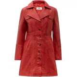 Ricano Lucy, Damen, Ledermantel (Slim Fit) – echtes Lamm Leder – Einreiher rot, L, - L