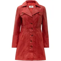 Ricano Lucy, Damen, Ledermantel (Slim Fit) – echtes Lamm Leder – Einreiher rot, L, - L