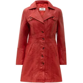 Ricano Lucy, Damen, Ledermantel (Slim Fit) – echtes Lamm Leder – Einreiher rot, L, - L