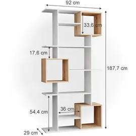 Vicco SON 92 x 188 x 29 cm weiß / sonoma