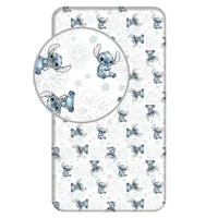 Jerry Fabrics Disney Stitch Spannbettlaken Stitch "Ohana White" 90x200