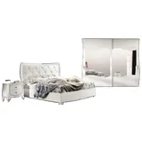 JVmoebel Schlafzimmer-Set Schlafzimmer Set Möbel Möbelstück Schlafzimmergestaltung, Made in Europa weiß
