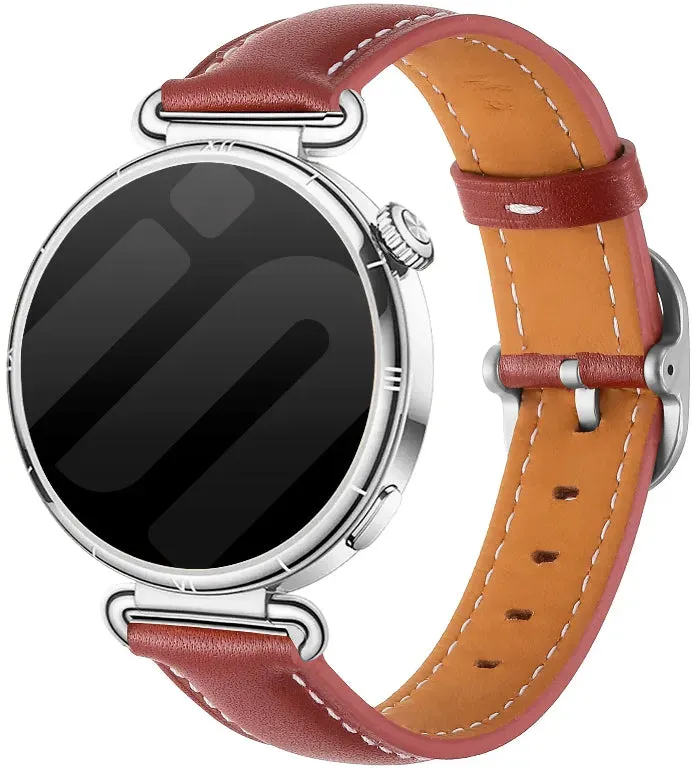 Strap-it ICE Smart 2.0 Round 1.20 Armband Leder für ICE Smart 2.0 Round 1.20 - Weinrot - Schnallenverschluss