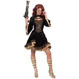 Kostüm Steampunk Dame Violet Größe 36/38/Schwarz Gold Kleid Damenkostüm Steampunkkostüm Karneval Fasching Pierro's