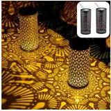Marrakesch Orient & Mediterran Interior Laterne Metall 30 cm 2er Set schwarz