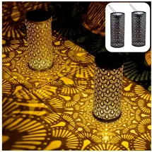 Marrakesch Orient & Mediterran Interior Laterne Metall 30 cm 2er Set schwarz