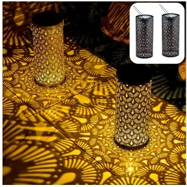 Marrakesch Orient & Mediterran Interior Laterne Metall 30 cm 2er Set schwarz