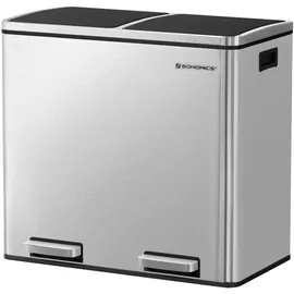 Songmics Mülltrennsystem 48 l Silber