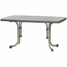 Sieger Boulevard-Klapptisch mit mecalit-Pro-Platte 150 x 90 x 72 cm champagner/schieferdekor mocca