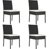 vidaXL Gartenstuhl 49,5 x 99,1 x 46,5 cm schwarz 4 St.