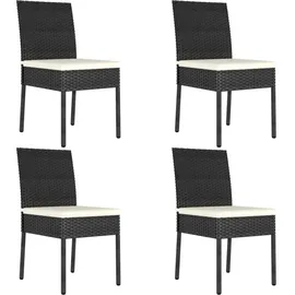 vidaXL Gartenstuhl 49,5 x 99,1 x 46,5 cm schwarz 4 St.