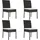 vidaXL Gartenstuhl 49,5 x 99,1 x 46,5 cm schwarz 4 St.