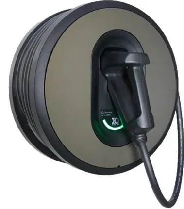 IQ-home EV Charger 11kW - Type 2 Wallbox mit 5,5m integriertem Kabel - WiFi - Hergestellt in Dänemark