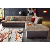 DOMO collection Ecksofa Kunstleder 2-Sitzer Braun