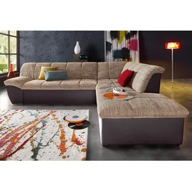 DOMO collection Ecksofa Kunstleder 2-Sitzer Braun