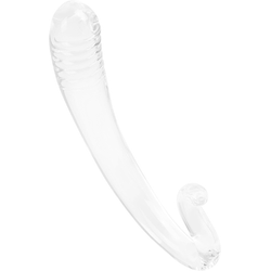 Moderner Glasdildo, 17 cm, transparent