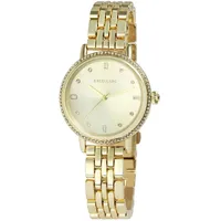 Excellanc Damenuhr mit Metallarmband, Similibesatz