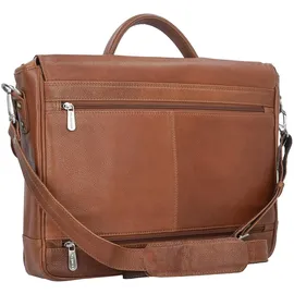 Plevier 400er Serie Aktentasche Leder 40 cm Laptopfach braun
