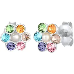 Elli Kinder Blume Synthetische Perle 925 Silber OneSize Damen 