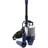 Wiltec Edelstahl Springbrunnenpumpe 50 W 1750 l/h, max. Fontänenhöhe 1,6 m, Teichpumpe inkl. 3 Aufsätze für verschiedene Fontänen, Aquariumpumpe