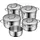 WMF Mini Topf-Set 5-tlg. 2 x Bratentopf + 2 x Fleischtopf + Stielkasserolle