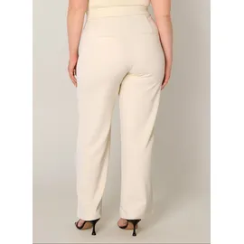 Base Level Curvy "Arah", Damen, Gr. 58 (60), Länge 32, beige (light beige), Web, Obermaterial: 97% Polyester, 3% Elasthan, unifarben, loose fit extralang, Hosen Treggings, mit elastischem Bund
