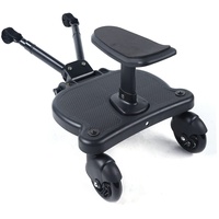 RibasuBB Buggy Board Trittbrett Mitfahrbrett, Universal Buggy Board Hilfs Pedal Adapter mit Sitztrittbrett für Kinderwagen, maximalen Belastung von 25kg