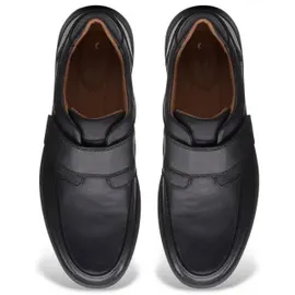 CLARKS Un Abode Strap Slipper, Black Leather, 44.5