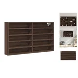 vidaXL Vitrinenschrank Braun Eichen-Optik 100x15x58 cm Holzwerkstoff