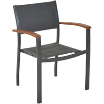 Merxx Paxos Stapelsessel 63 x 54,5 x 84 cm anthrazit 2er Set