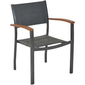 Merxx Paxos Stapelsessel 63 x 54,5 x 84 cm anthrazit 2er Set