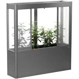 Biohort Gewächshaus Florentina Maxi 2 m x 0,5 m Quarzgrau-Metallic