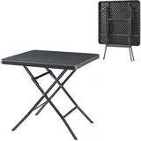 [en.casa] Klapptisch Mark 78 x 78 x 74 cm Schwarz