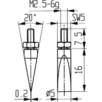 Käfer Messeinsatz Stahl Abb.20/ 5,0mm