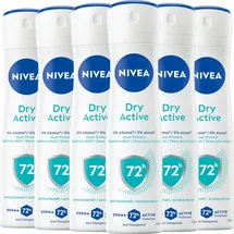 NIVEA Dry Active Deodorant Spray 6 x 150 ml