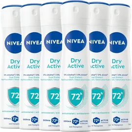 NIVEA Dry Active Deodorant Spray 6 x 150 ml