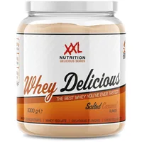XXL Nutrition - Whey Delicious Protein Pulver - Leckerste Shake - Eiweiss Pulver, Whey Protein Isolat & Konzentrat - Hohe Qualität - 78,5% Proteingehalt - Salted Caramel - 1000 Gramm