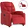 vidaXL Relaxsessel Elektrisch Kunstleder 89 x 100 x 0 cm Rot mit Rollen