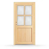 Nebeneingangstür Holz mit Zarge, Modell Jena, Fichtenholz, 980 x 1980 mm, DIN links innen öffnend, individuell konfigurieren