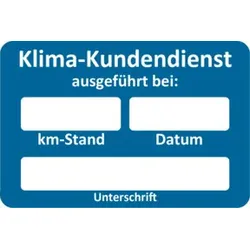 Eichner Kundendienstaufkleber, Text: Klima-Kundendienst