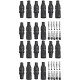 10 Paar MC3-Solarstecker, MC3-PV-Stecker, Solaranschluss, Geeignet für den Anschluss von Photovoltaikmodulen und Solaranlagen, Schwarz(4 mm2)