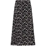 Oxmo Midirock Damen Floral Pink/Schwarz 40