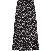 Oxmo Midirock Damen Floral Pink/Schwarz 40