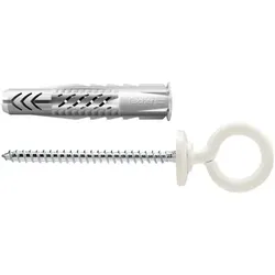 Universal-Nylondübel UX-OE, mit beschichteter Ringöse 8x50 OE W