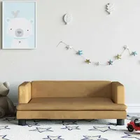 Kindersofa Braun 80x45x30 Cm Samt Vidaxl