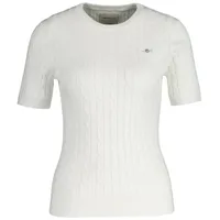 GANT T-Shirt in Strick-Optik, Offwhite, XL